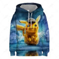 2023 New Pokemon Gengar Pikachu Kids Hoodies Sweatshirt Tracksuit Sports Sweatshirt Winter Retro Harajuku Case Loose Jumper. 