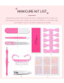 LULAA Basic Nail Tools Nail Clippers Manicure Polishing Rubbing Strip Novice Nail Art Sticker Set.