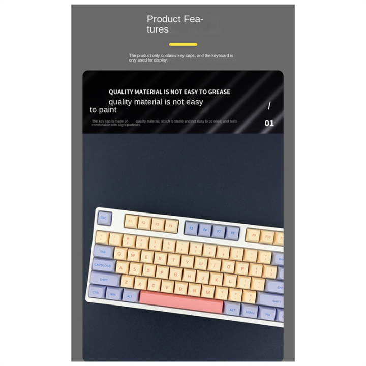 132%20Keys%20PBT%20Keycaps%20Dye-Sublimation%20Key%20Caps%20XDA%20Keycap%20Kits%20for%20Mechanical%20Keyboard%20-%20Image%204