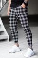 Fashion Street Wear High Stretchy Men's Chino Pants Plaid Slim Male's Business Casual Pants Pencial Checked Trousers Pantalone. 
