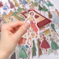 240 Pcs Vintage Washi Stickers for Journaling Supplies, Retro Style Ladies Scrapbook Stickers Scrapbooking Supplies. 
