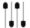 Toilet brush brush head 16mm stainless steel two-section brush rod TPR soft rubber silicone brush head soft bristle brush head manufacturer.