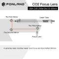 ZnSe Focus Lens USA CVD Lens Dia. 15/18/20 FL25. 4/38.1/50.8/63. 5/76.2/101.6/127/160mm for CO2 Laser Engraving Cutting Machine. 