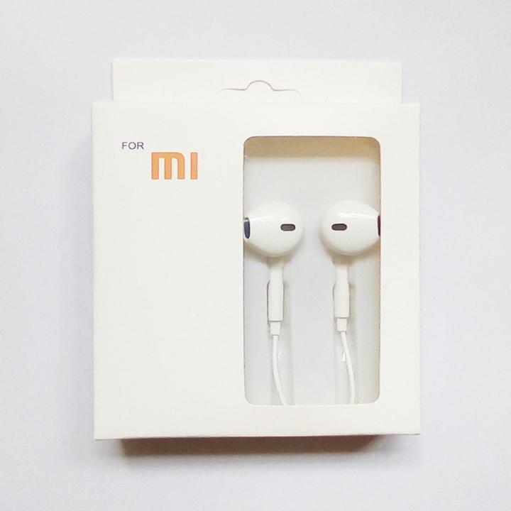 MI In-Ear Earphones with Mic for Android, Vivo, Oppo, High Bass Sound, Noise Cancellation, Comfortable Fit, White Color