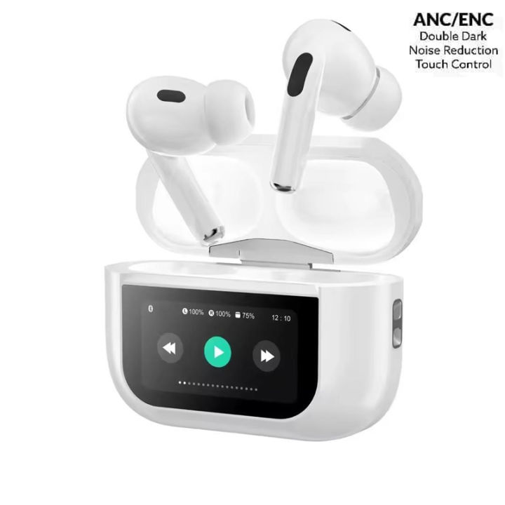 A9%20pro%20ANC%20Earbuds%20With%20Digital%20Display%20Touch%20Screen%20In-Ear%20Earbuds%20ANC/ENC%20TWS%20Touch%20Screen%20Noise%20Cancelling%20LED%20Alarm%20Clock%20Customize%20Screen%20Adjustable%20Equalizer%20-%20Image%204