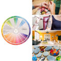 Color Wheel Pocket Size Paper Card Paint Learning Guide Mix Artist Chart. 