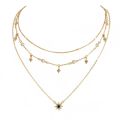 Understated -Crystal Stars Pendant Necklaces For Women Choker Necklace Multilayer Female Jewelry Gift - Necklace For Girls- Progressively Better.