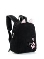 Girls Boys Cute Casual Cat Footprint Print Corduroy Adjustable Kids Backpack Kids School Bag For Outdoor Travel Students.