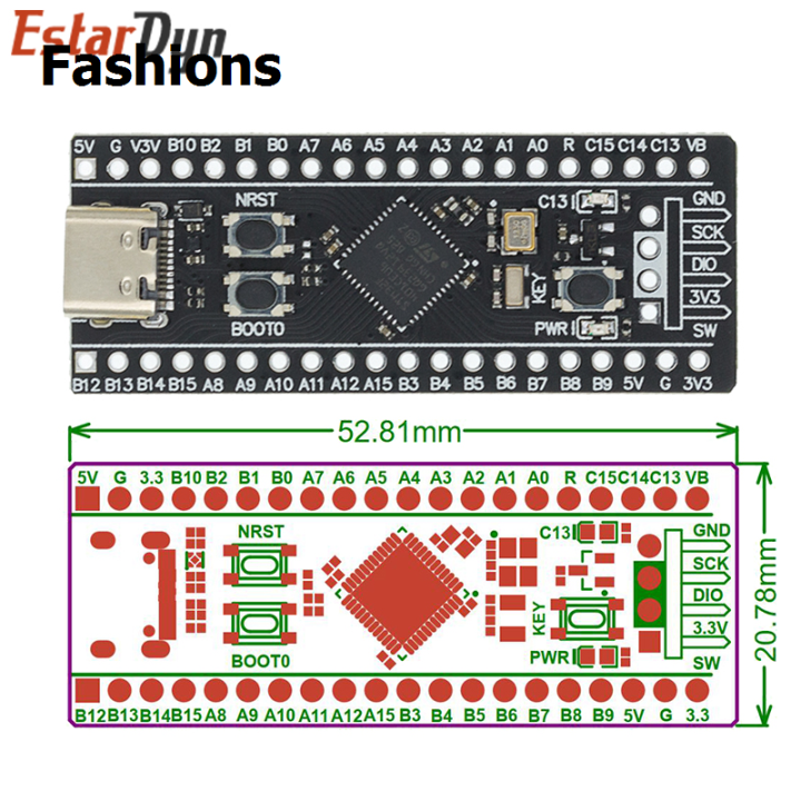 Bumdenuu STM32F401 Entwicklung Board, STM32F401CEU6 STM32F4 Lernen Board, UnterstüTzung für MicroPython/Programmierung