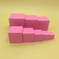 Montessori Learning Pink Tower Stacking Cubes Size Sorting Matching Game Brain. 