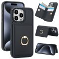 For iPhone 12 11 Pro XS Max XR X 7 8 SE2 Mini Phonrelaxe Case, Folding Card Bag Ring Bracket Leather Cover.