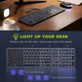 Wireless Keyboard and Mouse Combo 2.4G USB Silent Backlit Keyboard and Mouse Rechargeable Full-Size Slim Keyboard Mouse Set. 