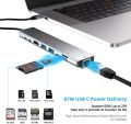 USB C HUB 8 in 1 USB C Adapter with 4K HDMI 100W PD USB 3.0 RJ45 Ethernet SD/TF Card Reader MacBook pro air ipad.