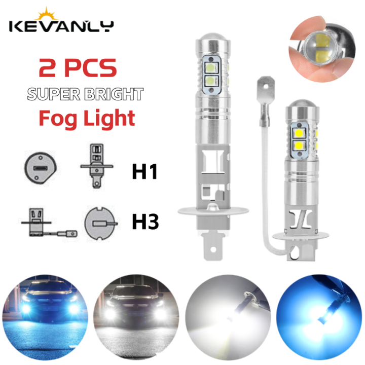 【Best value for money】 2Pcs H1 LED Auto Light h3 LED Front Rear CANBUS Super Bright Ice Blue Driving Lamp Bulb For Headlight Bulbs 12V light Fog Lamps