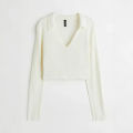 Ladies Long Sleeve Crop Top - Stylish Blouse for Women. 