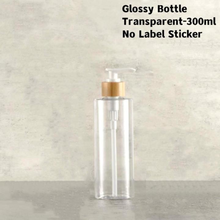 Soap Bottle Pump Dispenser Bamboo Lotion Refillable Liquid Storage Container