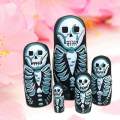 5pcs Wooden Russian Nesting Dolls Matryoshka Toys Gift For Girls Kids.