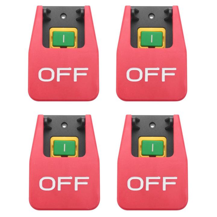 4X Off-On Red Cover Emergency Stop Push Button Switch 16A -Off ...