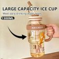GYM Tumbler Plastic Camping Tea Infuser Bottle Reusable Large Capacity Water Bottle With Lids and Straws 1300ml. 