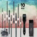 Watercolor Brush Set - 10 Professional Watercolor Paint Brushes for Artists，Mixed Animal Hair Brush,Flats, , Oval Wash forBasketball. 