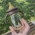 Nano Color PPSU plastic material Wide-Neck Feeding Bottle With Handle 240ml/300ml -1pcs.