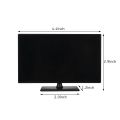 Small Wide Screen Television Flat-Panel LCD TV Anti-scratch Pretend Play Toys Remote Control Living Room Bedroom Silver. 