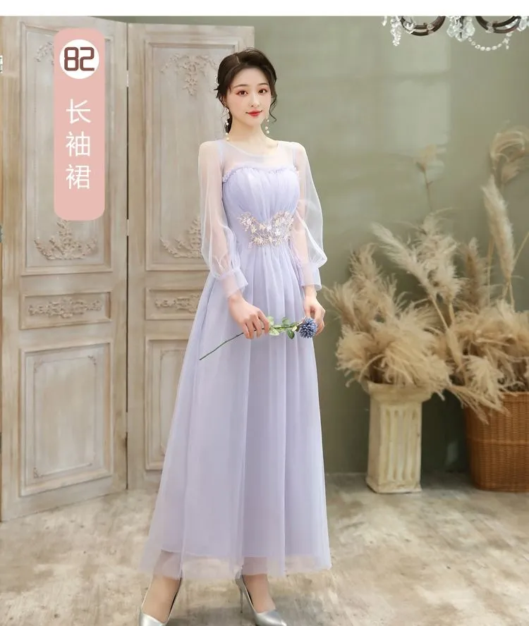Bridesmaid Dress2023New Long Wedding Evening Dress Fairy Temperament Sister  Dress Host Graduation Dress | Daraz.com.bd