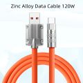 Zinc Alloy Data Cable OD6.0 Bold Flash TYPE-C Charging Cable 120W.