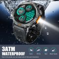 EIGIIS KE3 Bluetooth Call Smart Watch Men Full Touch Screen Health Monitor Clock With Flashlight Men SmartWatch For IOS Android. 