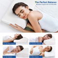 MAYTTO High Quality Memory Foam Pillows Neck Rebound Functional Pillow Memory Foam Pillow Sleeping Healthcare Cervical Protection Therapy Slow Rebound Soft Bedding Pillow for Neck Support Back Health.