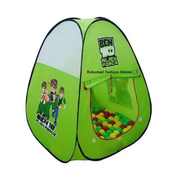 Ben 10 Tent  House With 50 pcs - Green color