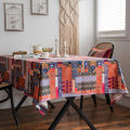 Imanqi rhyme, cotton and linen, ethnic tablecloth, coffee table, fabric, bohemian splicing, printed cover, factory direct supply.