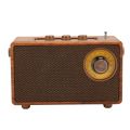 Retro Bluetooth Speaker Wood Grain Design HiFi Stereo Sound BT 5.3 USB Rechargeable Vintage Radio Bluetooth Speaker. 
