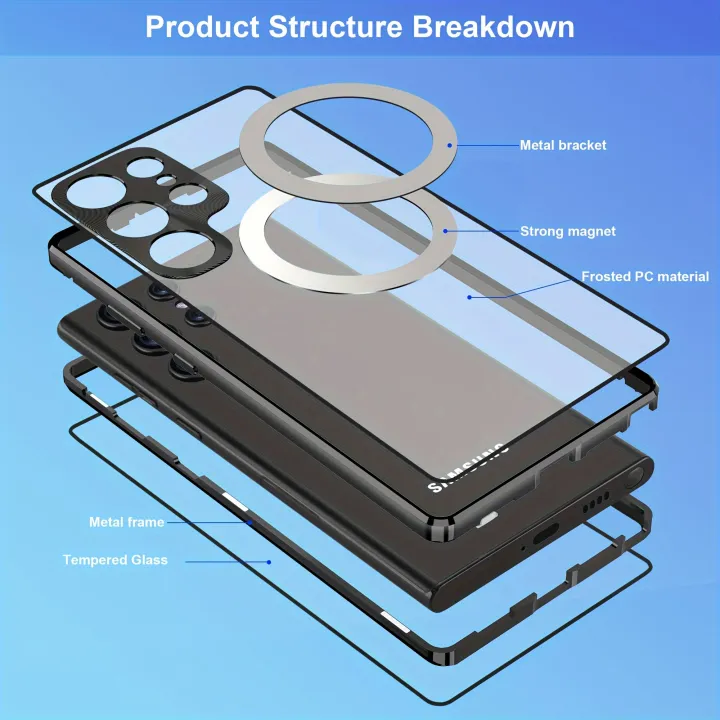 Protective%20Case%20For%20Samsung%20S22%20Ultra/S23%20Ultra,%20Full%20Body%20360%20Protector%20Cover%20Front%20Back%20Phone%20Case,with%20Lens%20Protection%20And%20Screen%20Protection,with%20Magnetic%20And%20Support%20Wireless%20Charging%20-%20Image%203