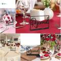 6x Reserved Table Signs Decoration Standing Reservation for.