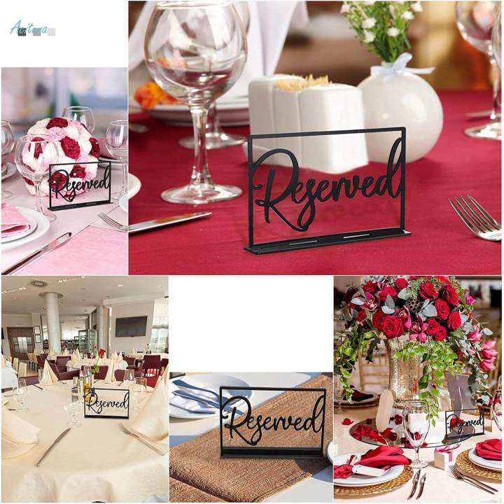 6x%20Reserved%20Table%20Signs%20Decoration%20Standing%20Reservation%20for%20-%20Image%205