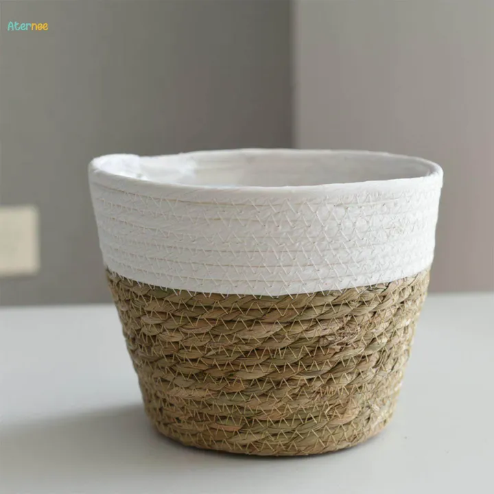 Woven%20Planter%20,%20with%20Liners%20Organizer%20Containers%20Boho%20Pots%20for%20Farmhouse%20Picnic%20Laundry%20Ornament%20,%20S%20-%20Image%205