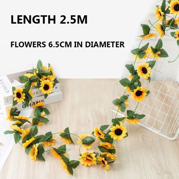 Artificial Sun-Kissed Sunflower Decorative Vine Decoration