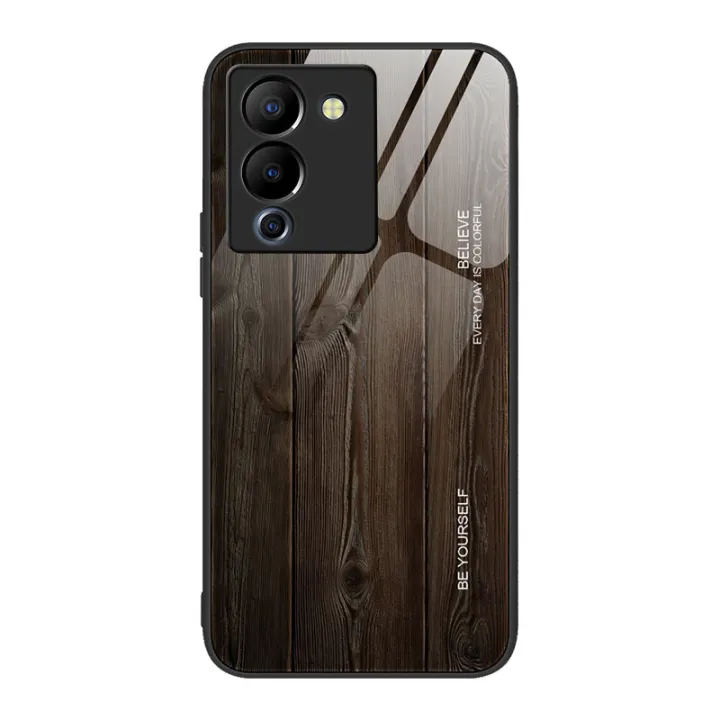 Vantime%20for%20Infinix%20Note%2012%20G96%20solid%20color%20wood%20grain%20back%20cover%20case%20-%20Image%204