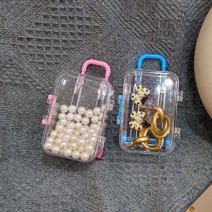 【COOL】 1PC Trolley Case Storage Box Creative Mini Suitcase Jewelry Storage Box