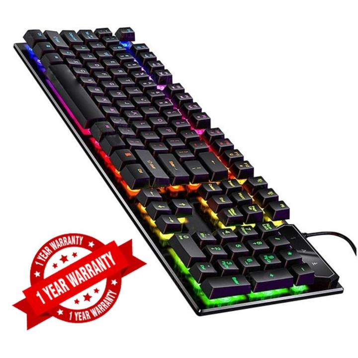 RGB Gaming Keyboard Backlite Key With Bangla Keypads DF-001