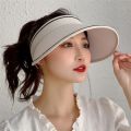 Women Summer Hat Multicolor Beach Hat Sun Visor Wide-brimmed Hat Adjustable UV Protection.