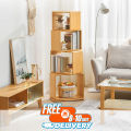 IRYZE Modern Open Bookshelf Stackable Bookshelf Standing Bookcase for Home Office Floor Standing Book Shelf Multifunctional Display Stand 54/18. 