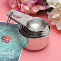 7Pcs Household DIY Measuring Cup Kit Stainless Steel Cake Kitchen Baking Cooking Spoon.