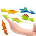 5-20PCS Catapult Launch Dinosaur Fun Tricky Chick Practice Chicken Elastic Flying Finger Birds Sticky DecompressionToy MuXiaRe.