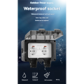 Waterproof Socket Outdoor Wall Power Socket IP66 Waterproof Weather Dust Proof Sockets for Garden Garage Basement EU Plug.