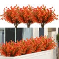 Artificial outdoor autumn flowers, UV resistant plastic plants, non fading artificial autumn flowers used for hanging flowe. 