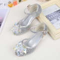 2024 New High Heels, Princess Children's Crystal Shoes, Little Girls' Kidshoes Performance Shoes. 