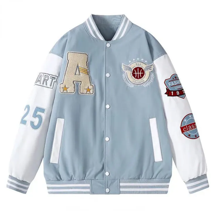 Mens%20Spring%20Fall%20Varsity%20Jackets%20Embroidery%20Korean%20Fashion%20Loose%20Baseball%20Uniform%20Couple%20Blue%20Retro%20Leather%20Sleeve%20Bomber%20Coats%20-%20Image%203