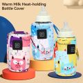 Portable Baby Milk Water Warmer Travel Stroller Insulated Bag USB Charging Baby Nursing Bottle Heater Safe Kids Supplies for Outdoor Winter. 